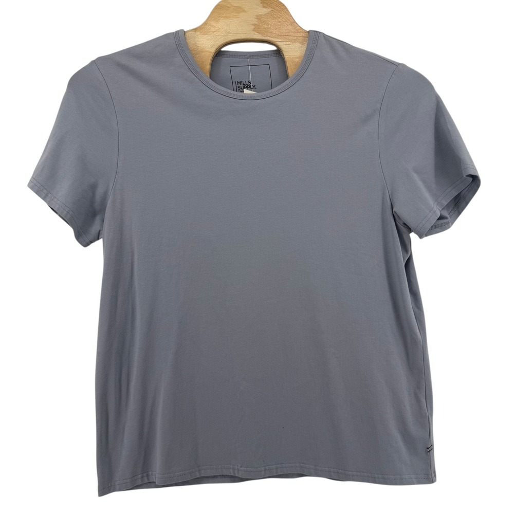 NWT MILLS SUPPLY by‎ Splendid Mens Gray XL Crew Neck Short Sleeve T Shirt